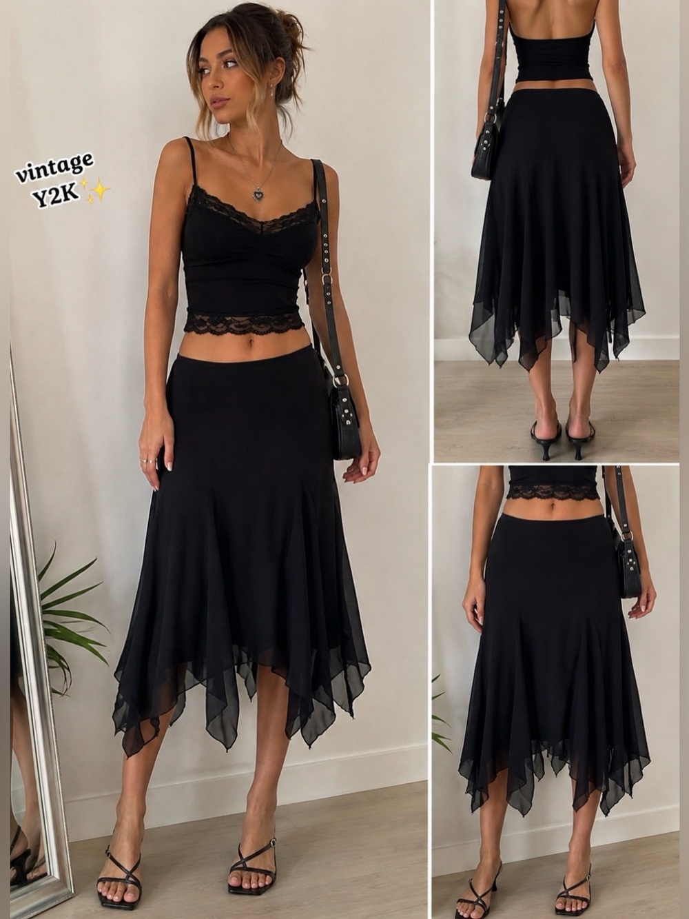Vintage Y2K Dressbarn Flowy Women's Skirt